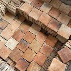 Old reclaimed terracotta tile 12×12 cm