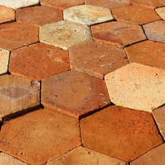 Antique hexagonal terracotta terracotta tile